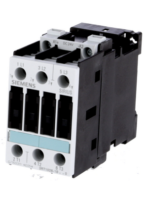 Siemens - 3RT1026-1BB40 - Contactor 24 VDC 3 NO - Screw Terminal, 3RT1026-1BB40, Siemens