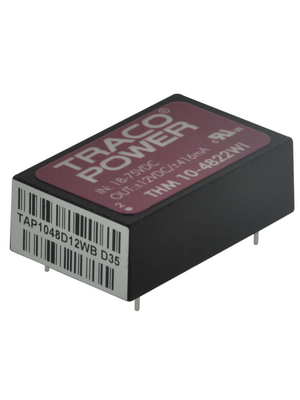 Traco Power - THM 10-4822WI - DC/DC converter 18...75 VDC 12 VDC, THM 10-4822WI, Traco Power