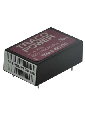 Traco Power - THM 6-4822WI - DC/DC converter 18...75 VDC 12 VDC, THM 6-4822WI, Traco Power