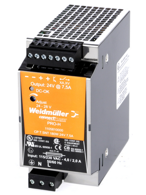 Weidmller - CP T SNT 180W 24V 7,5A - Switched-mode power supply / 7.5 A, CP T SNT 180W 24V 7,5A, Weidmller