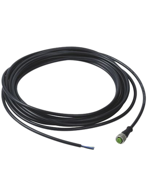 Werma - 960 693 05 - M12 socket with 5m cable 5-pole black, 960 693 05, Werma