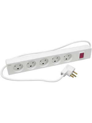 JO-EL - 120783 - Outlet strip, 5xDenmark Type K, 1.5 m, DK / Protective contact, 120783, JO-EL