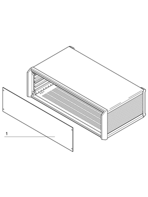 Pentair Schroff - 20850-134 - Front Panel, 3 HE, 28 TE, 20850-134, Pentair Schroff