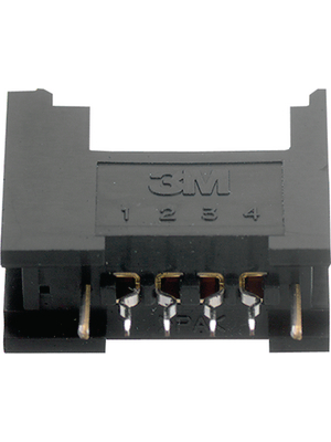 3M - 37204-62B3-004 PL - PCB socket, black Pitch2 mm Poles 4 Contact DesignFemale Mini-Clamp, 37204-62B3-004 PL, 3M