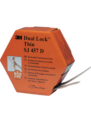 3M - SJ-457 D - Velcro tape transparent 25 mmx5 m, SJ-457 D, 3M