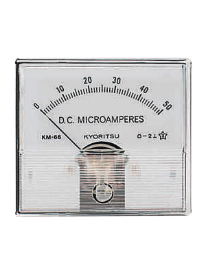 Fujita - KM-66F 50UA DC - Analogue Display 66 x 60 mm 0...50 uADC, KM-66F 50UA DC, Fujita