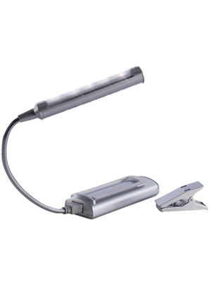 Ansmann - FLEXLIGHT - LED (5 x white, 2 x blue) LED reading light silver, FLEXLIGHT, Ansmann