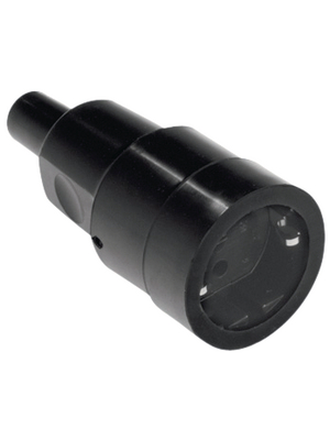 Bachmann - 913.175 - Mains cable socket N/A black F (CEE 7/3), 913.175, Bachmann