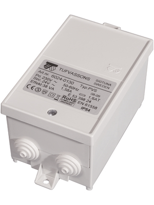 Tufvassons Transformator - PVS 60 230/11,5V - Lighting transformer 60 VA 11.5 VAC, PVS 60 230/11,5V, Tufvassons Transformator