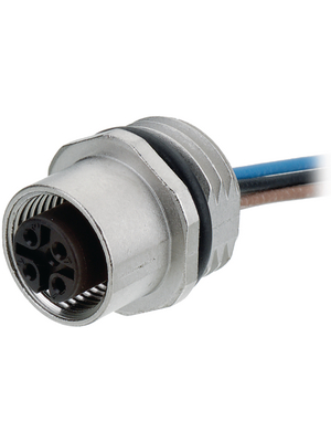 Binder - 09-3432-00-04 - Panel-mount socket, 713 series 4-pole M12, 09-3432-00-04, Binder