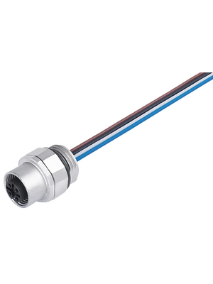 Binder - 09-3432-22-04 - Panel-mount socket, 713 series 4-pole M12, 09-3432-22-04, Binder