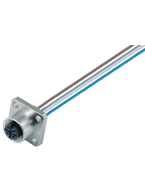 Binder - 09-3448-00-04 - Panel-mount socket, 713 series 4-pole M12, 09-3448-00-04, Binder