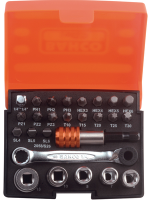 Bahco - 2058/S26 - Bit Set, 2058/S26, Bahco