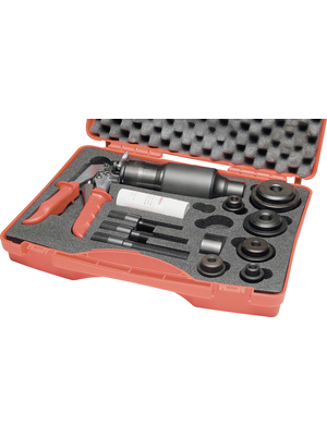 Ruko - 109 009 - Hydraulic plate punch set, 16.5 - 50.5 mm, 16.5 mm (M 16), 20.4 mm (M20 / PG 13.5), 25.4 mm (M 25), 32.5 mm (M 32), 40.5 mm (M 40), 50.5 mm (M 50), 109 009, Ruko