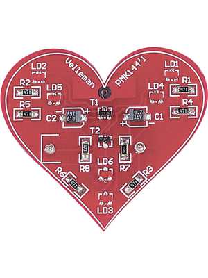 Velleman - MK144 - Flashing Heart Kit, SMD N/A, MK144, Velleman