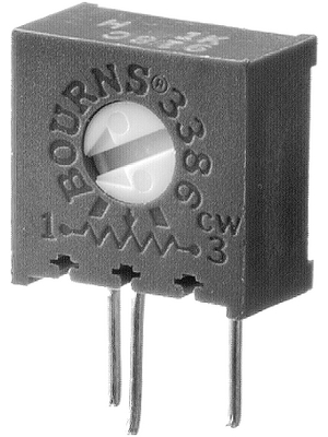 Bourns - 3386H-1-500LF - Trimmer Cermet 50 Ohm linear 500 mW, 3386H-1-500LF, Bourns