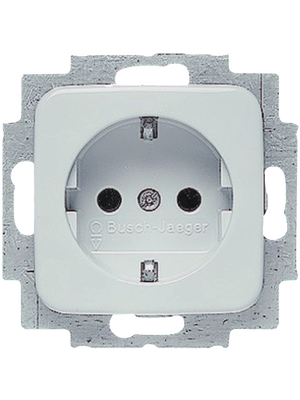 Busch-Jaeger - 20 EUC-212 - Safety socket 54 x 54 x 27 mm 16 A F (CEE 7/3) white, 20 EUC-212, Busch-Jaeger