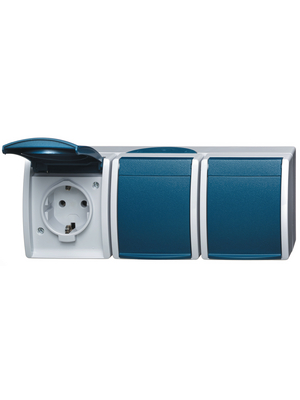 Busch-Jaeger - 2300/3 EW-53 - Safety socket 83 x 218 x 55 mm 16 A F (CEE 7/4) white, 2300/3 EW-53, Busch-Jaeger