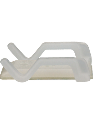 HellermannTyton - TY 8-H1S - Flat Cable Clamp 3.2 mm -25...+65 C white 12 mm Polyamide 6.6 - 151-12819, TY 8-H1S, HellermannTyton