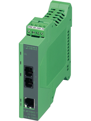 Phoenix Contact - FL MC 10/100BASE-T/FO G1300 - Fibre-optic converter, FL MC 10/100BASE-T/FO G1300, Phoenix Contact