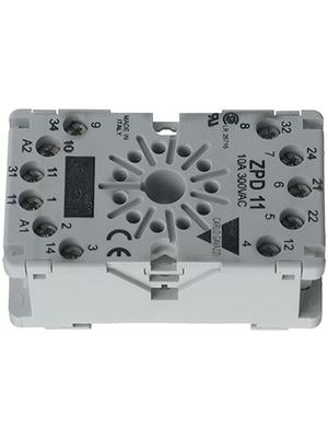 Carlo Gavazzi - ZPD11 - Relay socket, Poles 11, ZPD11, Carlo Gavazzi
