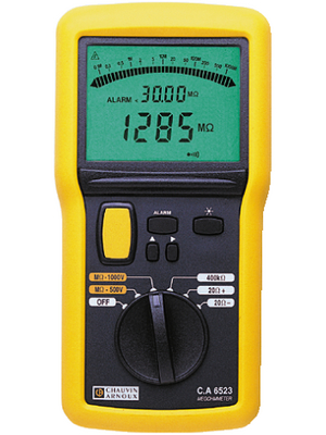 Chauvin Arnoux - C.A 6523 - Insulation tester 2 GOhm 500 VDC / 1000 VDC 600 VAC, C.A 6523, Chauvin Arnoux
