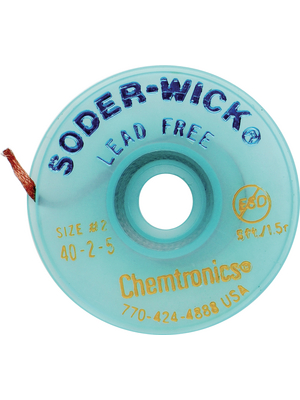 Chemtronics - 40-2-5 - Desoldering braids 1.5 mm, 40-2-5, Chemtronics