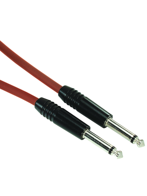 Contrik - NPK03-RD - Audio cable mono jack 6.3 mm 0.30 m red, NPK03-RD, Contrik