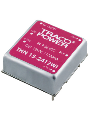 Traco Power - THN 15-2410WI - DC/DC converter 9...36 VDC 3.3 VDC, THN 15-2410WI, Traco Power