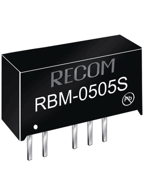 Recom - RBM-0505S - DC/DC converter 5 VDC 5 VDC, RBM-0505S, Recom
