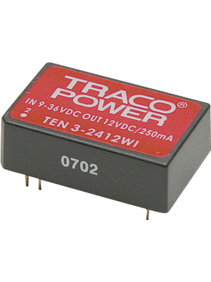 Traco Power - TEN 3-2411WI - DC/DC converter 9...36 VDC 5 VDC, TEN 3-2411WI, Traco Power