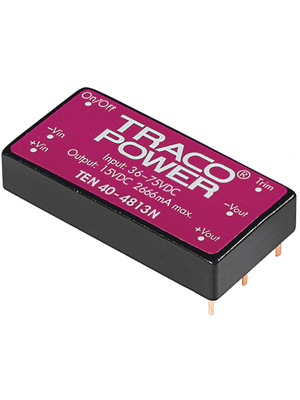Traco Power - TEN 40-1211N - DC/DC converter 9...18 VDC 5 VDC, TEN 40-1211N, Traco Power