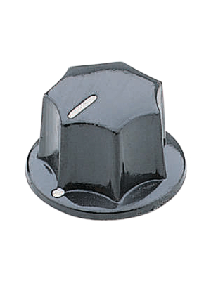 Yuh Lee Enterprise - K-013B - Instrument knob black 24 mm, K-013B, Yuh Lee Enterprise