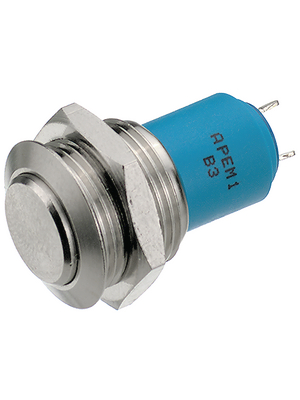 Apem - AV0611A200 - Push-button Switch, vandal proof 16.2 mm 250 VAC 1.5 A 1 make contact (NO), AV0611A200, Apem