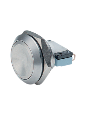 Apem - AV22LC204 - Push-button Switch, vandal proof 22.2 mm 50 VAC 5 A 1 change-over (CO), AV22LC204, Apem