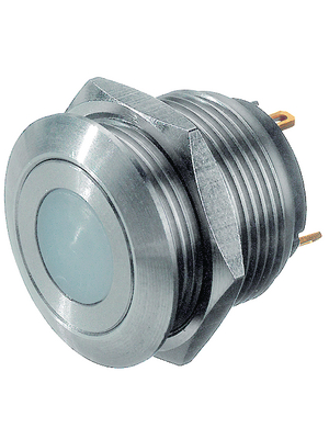 Apem - AV09C7L3D2403 - Push-button Switch, vandal proof 19.2 mm 24 VDC 50 mA 1 make contact (NO), AV09C7L3D2403, Apem