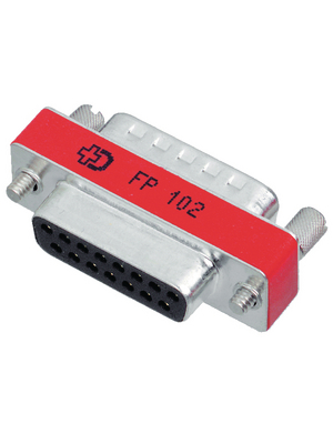 Deltron - DFA09P/09S FP102 UN4 - D-Sub Filter-Adapter 9P, Female / Male, DFA09P/09S FP102 UN4, Deltron