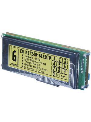 Electronic Assembly - EA KIT240-6LEDTK - LCD, p-matrix display 240 x 64 Pixel, EA KIT240-6LEDTK, Electronic Assembly