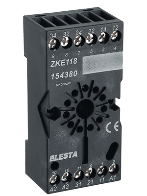 Elesta - ZKE 118 - Relay socket, ZKE 118, Elesta