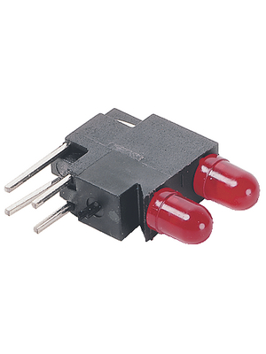 Elma - 09H0010-63 - PCB LED 3 mm round red/red low current, 09H0010-63, Elma