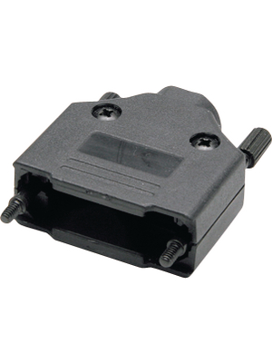 Encitech Connectors - DTPK-P-37-BK-K - D-Sub plastic hood 37P, DTPK-P-37-BK-K, Encitech Connectors