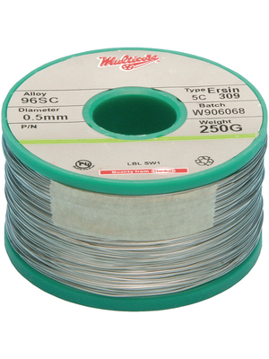 Multicore - M97SC30907-500 - Solder wire Sn96.5/Ag3/Cu0.5 500 g 0.7 mm, M97SC30907-500, Multicore