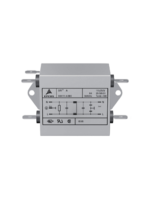 EPCOS - B84111-A-B60 - Mains filter Phases 1 6 A 250 VAC, B84111-A-B60, EPCOS