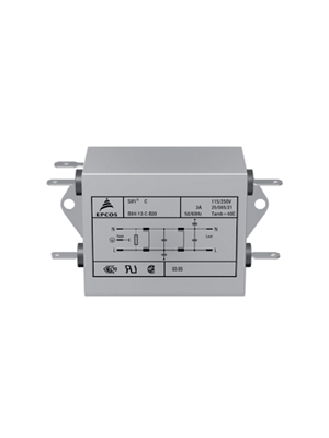 EPCOS - B84113-C-B30 - Mains filter Phases 1 3 A 250 VAC, B84113-C-B30, EPCOS