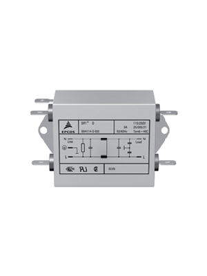 EPCOS - B84114-D-B60 - Mains filter Phases 1 6 A 250 VAC, B84114-D-B60, EPCOS