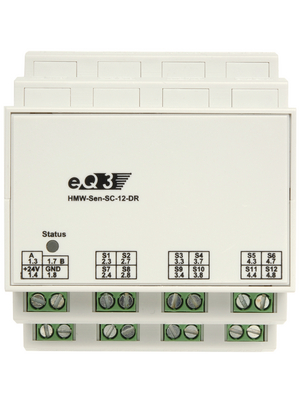 eQ-3 - HMW-SEN-SC-12-DR - RS485 shutter contact 12-channel 72 x 87 x 64 mm, HMW-SEN-SC-12-DR, eQ-3