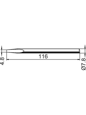 Ersa - 082 KD/SB - Soldering tip Chisel shaped 4.8 mm, 082 KD/SB, Ersa