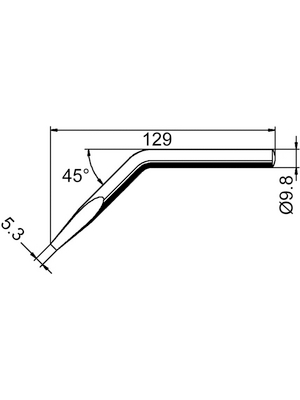 Ersa - 152 JD - Soldering tip Chisel-shaped, curved 5.3 mm, 152 JD, Ersa