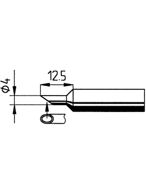 Ersa - 832 PW/SB - Soldering tip Chamfer, sloped, 832 PW/SB, Ersa
