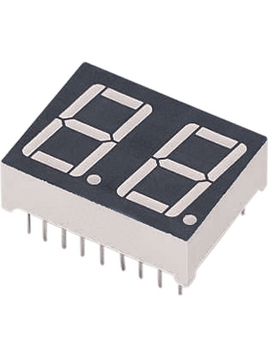 Everlight Electronics - ELD 511SYGWB/S530-E2 - 7-segment LED-display yellow/green 14.22 mm THT, ELD 511SYGWB/S530-E2, Everlight Electronics